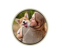 Portable Anime Digital Badge, Dynamic Photo Screen Display, 1.85 Inch Badge with Video, Rechargeable Photo Display, Visual Gadget with Anime Style, Custom Decor for Cosplay