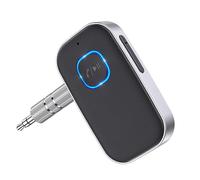Portable Audio Receiver - Wireless Adapter for Car Stereo | Aluminum with ABS Build, 3.5mm Connection Technology, 16H Battery Life, Hands-Free Music Streaming, Compact