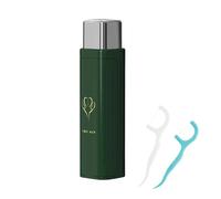 Portable Automatic Floss Case-Pop-Up Refillable Floss Pick Dispenser For Travel & Purse, Single-Handed Container For Gym, Office & Trips, Sanitary Pocket-Sized Care Kit