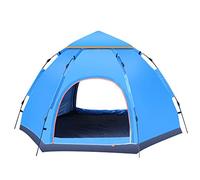 Portable Automatic Pop Up Tent, 6Person Family Camping Tent with Storage Bag, Rainproof and Mosquito Proof, Breathable and UV Proof, Tent for Family Camping,Blue