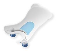 Portable Baby Bath Quick Baby Buttock Washing Tool, Portable Infant Bath Support, One-Piece Structure, Easy to Clean, Cute Bear Ears Shape, Strong Affinity (White*1 pcs)