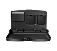 Portable Backseat Car Table - Eating Tray With Drink Holder, Car Computer Desk Auto Seat Organizer For Passenger Use | Vehicle Travel Convenience Support, Road Trip Dining Solution Kit, Commuting Work