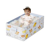 Portable Bathtub - Summer Toddlér Water Play Tub | Portable Babý Bathtub | Home Babý Swimming Tub for Children 0-4 Years, Sturdy and Thick Pvc Construction, Easy to Clean and Leakproof Design