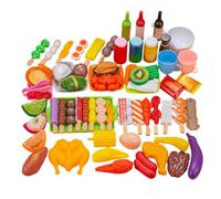 Portable BBQ Stadium, Chef Grill Adventure, Kitchen Role Play, Kids Barbecue Pretend Cooking Toy Set Food Station for Preschool Kindergarten Boys Girls Daughter Family Activity Travel Home Gift Item