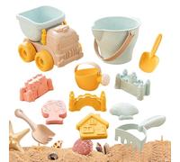 Portable Beach Playset, Outdoor Sand Toy Kit, Multicolor Funny Bucket Shovel Set with Sturdy Build, Kids Beach Toys with Colorful Design, Sand Castle Tools for Backyard and Playground
