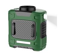 Portable Belt Fan, Wearable Waist Clip Fan, Built-In LED Light, Hands-Off Cooling, Hot Weather Must-Have for Sports Travel Hiking Camping, ABS Material, Orange Green, 1 Piece