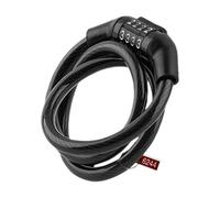 Portable Bike Lock - Lightweight Steel Wire | PVC & Zinc Alloy & Steel 4 Digit Security, Wear Resistant High Strength Cable for Cycling Gear Helmet Locking and Scooter Safety