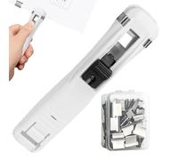 Portable Bind er Stapler | Reusable Paper Binding Clamp Dispenser | Handheld Clip Stapler| for Home School Classroom Desktop Paper Document Documents Bills Files Books
