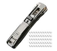 Portable Binder Clip Stapler, Handheld Paper Clam Clip Dispenser, Refillable Document Organization Tool, Easy Convenient Paper Management, Office Stapler Set for Classroom Work Study Paperwork
