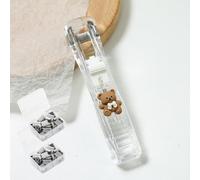 Portable Binder Clip Stapler - Includes 100 Reusable Clips, Handheld Paper Clam Clip Dispenser Large Size, Mini Push Stapler Clamp Staplers for Desktop Document Home School Desk Office (F)