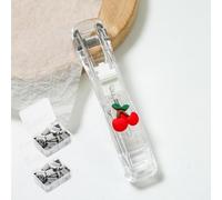 Portable Binder Clip Stapler - Includes 100 Reusable Clips, Handheld Paper Clam Clip Dispenser Large Size, Mini Push Stapler Clamp Staplers for Desktop Document Home School Desk Office (I)