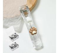 Portable Binder Clip Stapler - Includes 100 Reusable Clips, Handheld Paper Clam Clip Dispenser Large Size, Mini Push Stapler Clamp Staplers for Desktop Document Home School Desk Office (D)