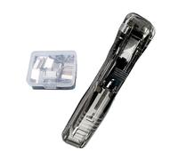 Portable Binder Clip Stapler - Includes 50 Reusable Clips, Desktop Stapler With Clips Dispenser, Punch Free Staplers, Used For Fixing Books, Binding Documents, Test Papers, Office, Storage, Teacher