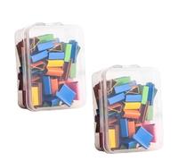 Portable Binder Clip Stapler - Includes Reusable Clips, Refillable Office Stapler Set for Desktop Document Home Desk (Only 100 Colored clips)