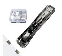 Portable Binder Stapler, 45 Sheet Files Clamp, Desktop Staplers with Metal Refills, Adorable Office Fastener Tool, Reusable Stapler with Compact Design, File Clamps for Teacher Student