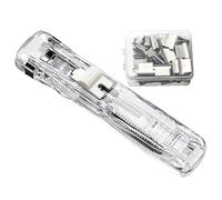 Portable Binder Stapler | Reusable Paper Binding Clamp Dispenser | Handheld Clip Stapler| for Home School Classroom Desktop Paper Document Documents Bills Files Books