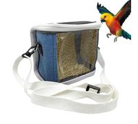 Portable Bird Carrier - Cockatiel Outdoor Carrying Bag, Parakeet Travel Cage Accessory, Mesh Frame Ventilated Style, Gear Modern Pattern, Pet Supply for Macaw, Conure, Budgies