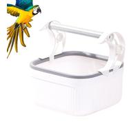 Portable Bird Training Stand, Cockatiel Playground Rest Shelf, 6.69x6.2x6.3 Inches Decorative Parrot Perch Game Stand with Removable Box, Ideal for Parakeets, Budgies, Finches