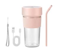 Portable Blender - Mini Personal 350ml Juicing Machine, Six Blade Powerful Mixing Technology, Straw Cup Drinking Design | USB Rechargeable Lightweight Device, Convenient Nutrition Tool
