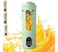 Portable Blender with 12 Stainless Steel Blades, 530ml Rechargeable Mini Blender with Travel Lid for Shakes and Smoothies, Electric Orange Juicer with Smart LED for Gym,Office,Travel (Green)