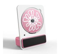 Portable Bluetooth CD Player, Player for Home Desktop, Home CD Music Player, 9° Tilt-Up Acoustic Design, Dual Connection Modes, Disc Formats CD-R, CD-RW, for Office(Pink)