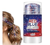 Portable Body Glitter, Stick Patriotic Red, White Blue Shimmer, Outdoor | Hair Glitter for Women Under The Eyes Cheekbones Shoulder Parade Music Festival Party