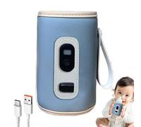 Portable Bottle Warmer Cover, Fast Heating Milk Warmer, 5.51x3.15x3.15 inches Adjustable Temperature Insulation, USB Baby for Bottle Heater, Travel-Friendly Heat Keeper
