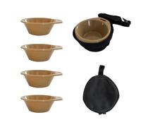 Portable Bowl Set, Stackable Camping Tableware, 4-Piece Container with Carry Bag, Sturdy Lightweight Bowl for Backpacking, Outdoor Kitchen Container with Practical Design, For Camping Picnic Dinner