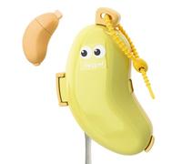 Portable Brush Case, Funny Banana Shaped, Soft Silicone with Comfortable Texture, Compact Wrap with Quick Install, Care, Travel Case 1.18x3.43 Inches for Home Apartment Travel Use