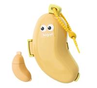 Portable Brush Case, Funny Banana Shaped, Soft Silicone with Comfortable Texture, Compact Wrap with Quick Install, Care, Travel Case 1.18x3.43 Inches for Home Apartment Travel Use