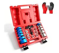 Portable Cam and Crankshaft Seal Removal Tool Kit, Crankshaft Camshaft Oil Seal Removal Tool, Camshafts Balance Shaft Front Rear Seals Installer, for Crank Bearing Automotive Engine (Red)