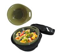 Portable Camping Bowl, Stackable Travel Dining Utensils, 4 Tableware with Storage Bag, Compact Dinnerware, Outdoor Kitchen Set with Modern, Picnic Bowl for Hiking Trips