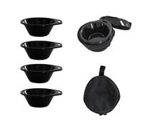 Portable Camping Bowl, Stackable Travel Dining Utensils, 4 Tableware with Storage Bag, Compact Dinnerware, Outdoor Kitchen Set with Modern, Picnic Bowl for Hiking Trips