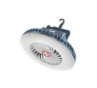 Portable camping fan with led lantern rechargeable battery operated camping fan with hanging hook for tent car emergency