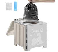 Portable Camping, Folding Outdoor Seat, Compact Travel Toilet, 23x22x23cm, for Rv, Beach, Hiking, Car Trips, Toddler & Elderly Potty-Training Men and Women Portable Solution Added Convenience