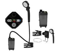 Portable Camping Shower with Rechargeable Battery, LED Display and 3 Spray Modes, Outdoor Travel Shower Pump, Perfect For Garden, Pet Bath, RV, Beach, Car Washing, Hiking and Backpacking