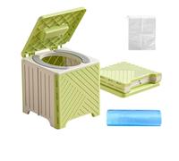 Portable Camping Toilet - Garbage Can 9.06x9.06x8.66 inches - 154lbs Weight Capacity Camping Potty wth PVC Pad - for Boy Girl Women Men Elderly RV Travel Hospital Car Road Trip Hiking Outdoor Events