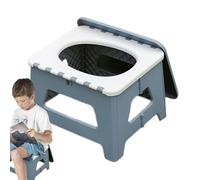 Portable Camping Toilet - Portable Toilet For Adults Camping | Foldable Height Adjustable Travel Toilets | Compact Seat Stool with Accessories For Backpacking Tent Hiking Car Travel Privacy Shower RV