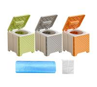 Portable Camping Toilet - Training Potty with PVC Cushion | PP Build Non-Slip Mobile Toilet, Compact Lightweight Design for Kids Women Construction Sites RV Travel