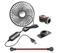 Portable Car Fan 3 Speeds Adjustable | Plug In Fan For Car,Powerful USB Cooler Components & Accessories Gadgets Enhance Air Circulation For Truck Golf Cart Backseat Outdoor Camping RV