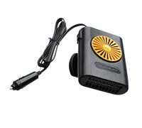 Portable Car Heater, 12v Defogger Fan, 5.23x6.69inches Adjustable Air Compact Auto Defroster, Windshield Heater for Vehicles, Trucks, Man, Women, Camping, Driving Black Orange