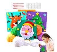 Portable Cartoon Knitting Kit, Beginner Knitting Material Set, Early Learning Kit, 10.24x10.24x1.57 Inches Cartoon Knitting Material Set, Child Knitting Craft Kit, Knitting Activity Set For Kids