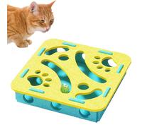 Portable Cat Feeder, Cognitive Slow Feeder, Cat Puzzle for Hide Treats, Pet Training Game with Mealtime Enrichment, Feeding & Watering Supplies, Pet Puzzles Box for Washable Training Tool