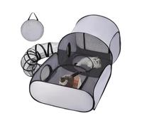 Portable Cat Playpen - Ultimate Flexibility Pet Owners | Plegable Panoramic Cage With Tunnel Exercise | Kittens, Puppies, And Small Animals, Easy Setup For Travel,Camping, Safe Outdoor Enclosure