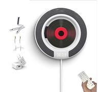 Portable Cd Player Wall Mountable Cd Music Player Supports Cd/Usb/Aux/Bt Inputs Fm Radio Alarm Clock Built-In Dual 5W Speakers Led Display With Remote Control 3.5Mm Audio Cable, YHNNH