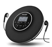 Portable Cd Player With Lcd Display Compact 3.5Mm Music Anti Skip Car Usb Aux Portable Cd Player Small Support Tf Card Round Battery Powered, YHNNH