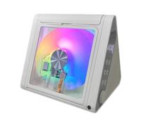 Portable CD Players for Home, 4000mAh Portable CD Music Playe, 2 * 5W HiFi Speaker System, with Bluetooth 5.3, USB, AUX, Remote Control,RGB Coloured Lights(White)