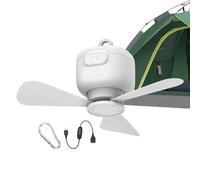Portable Ceiling Fan, Wireless Camping Fan, Remote Control Blower, Hanging Hook Design, Quiet Operations, Rechargeable Power, Easy Installation, Perfect for Tent, Patio, Gazebo, Bedroom, Workshop
