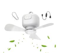 Portable Ceiling Fan, Wireless Remote Control, 9.84x4.53 in, Wind Blower Hook Design, Air Circulation Tool, Compact Size, Tienda de patio para cama Gazebo Workshop Camping Travel Indoor Outdoor Use