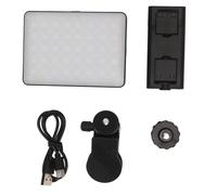 Portable Cell Phone Fill, LED Rechargeable Selfie with Front Back, RGB Color Video Conference for Phone Tablet Laptop, 1500mAh
